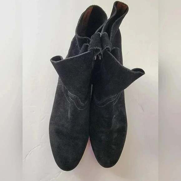 Frye & Co Sarah Shortie Black Suede Boots Size 10 - Picture 3 of 5
